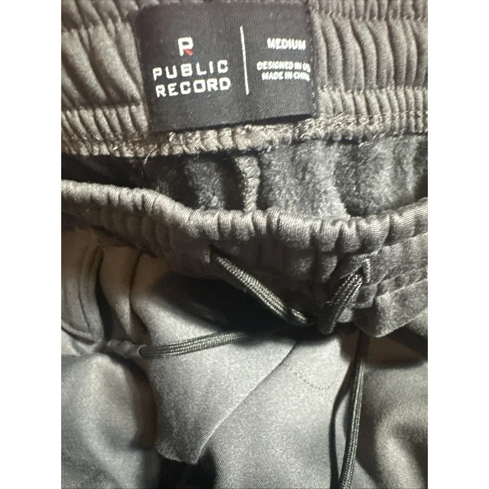 NWT Public Record Men's Char Double Cargo Fleece Lined Joggers Alexander Medium